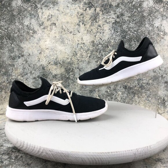 Vans Unisex Size 8M 9.5W Iso Route Staple Black White Lace-Up Sneakers Shoes - Picture 8 of 12